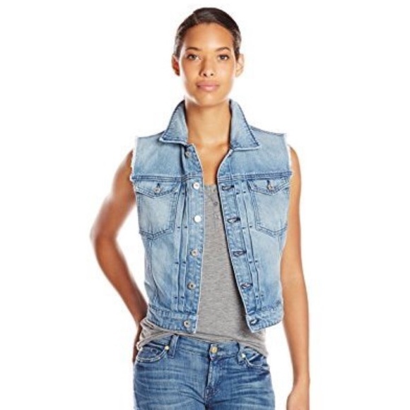 7 for All Mankind Denim Vest | Size Large - Picture 1 of 6